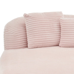 English Elm Swivel Barrel Accent Chair Chenille Tufted Round Club Seat for Living Room Lounge Pink N719S002370P
