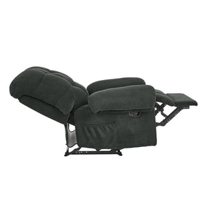 English Elm Camel Overstuffed Manual Recliner with High Density Padding for Modern Living Rooms Dark Gray W5568P449822
