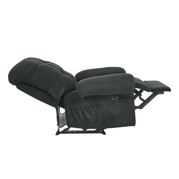 English Elm Camel Overstuffed Manual Recliner with High Density Padding for Modern Living Rooms Dark Gray W5568P449822