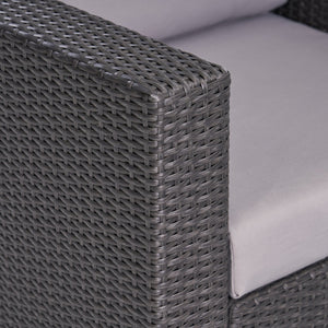 English Elm Christopher Knight Home® - SANTA SANTA ROSA CLUB CHAIR KD — Weatherproof Faux Rattan, Aluminum Frame, Water‑Resistant Cushion Comfort Grey+Silver 57470.00ALUGRY