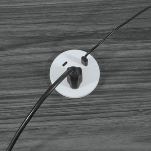 OSP Home Furnishings Grommer 65w Usb-c Grommet Charger for Desks with Tool-free Plug-and-play Setup White PM7102W