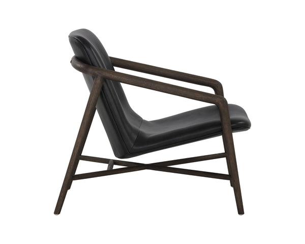 Sunpan Cinelli Lounge Chair - Handcrafted Artisan Design with Unique Character and Timeless Elegance Distressed Brown / Brentwood Charcoal Leather