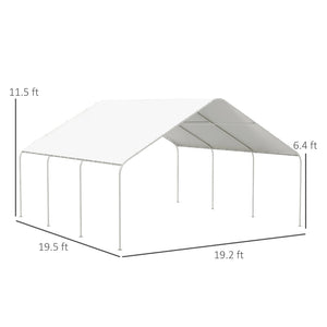 English Elm Tent Triple Bay Steel Canopy Uv30 Protection for Vehicles Events and Outdoor Storage T3971S00258