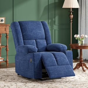 English Elm Power Lift Recliner Chair With Massage, Heat, Usb Ports & Cup Holders - Ideal For Seniors' Comfort! T3623P380499-GIGA