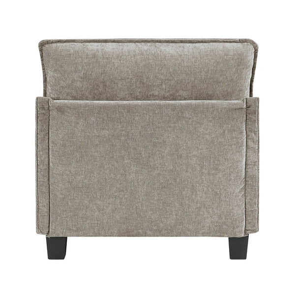 English Elm Modern Plush Chenille Loveseat with Pocket Coil Support, Reversible Cushions & Removable Zippers for Easy Care and Lasting Comfort Brown Gray,Pewter 34.5 L x 29 W x 8.5 H B011S01813