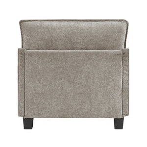 English Elm Modern Sofa Plush Chenille Comfort with High-Density Foam & Pocket Coils, Reversible Cushions, Durable Frame Brown Gray,Pewter 34.5 L x 29 W x 8.5 H B011S01814