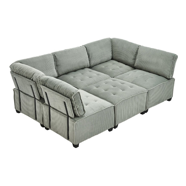 English Elm United Modular Sectional Sofa - U-Shaped Reversible Chaise Couch For Stylish Living & Comfort W1568S00152-GIGA