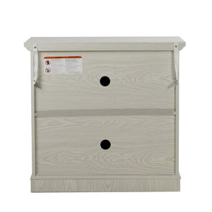 English Elm Storage Sideboard with Mirrored Acrylic Doors and Wood Grain Mdf Finish for Compact Rooms White W2899P372747