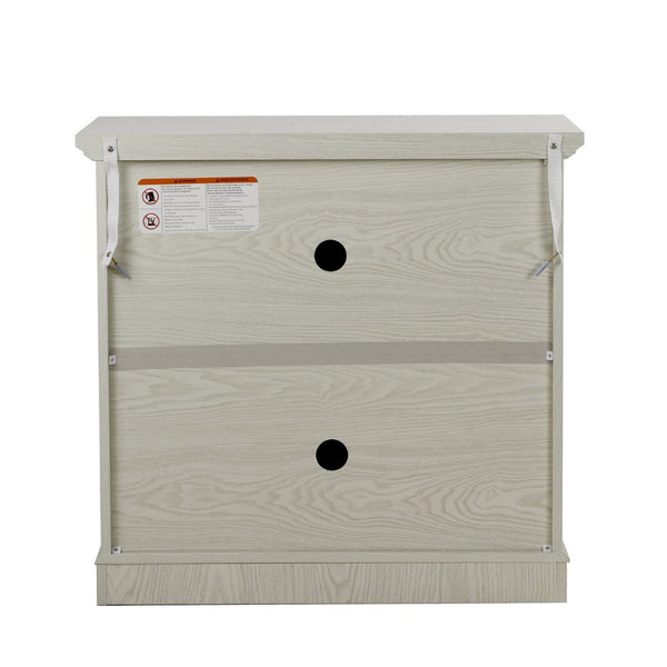English Elm Storage Sideboard with Mirrored Acrylic Doors and Wood Grain Mdf Finish for Compact Rooms White W2899P372747