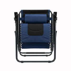 English Elm Oversized Zero Gravity Patio Recliner Breathable Mesh Seat Wood Arms 400 Lb Capacity W5159P431467