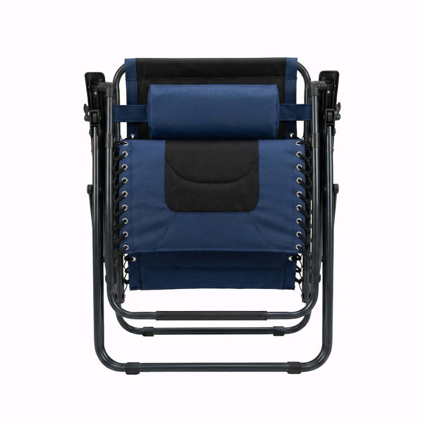 English Elm Oversized Zero Gravity Patio Recliner Breathable Mesh Seat Wood Arms 400 Lb Capacity W5159P431467