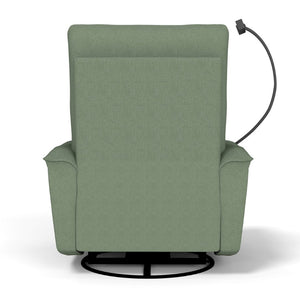 English Elm 270° Swivel Power Recliner Velvet Glider Rocker with Usb Ports for Living Room Dark Green W1028S00059