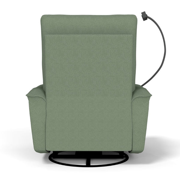 English Elm 270° Swivel Power Recliner Velvet Glider Rocker with Usb Ports for Living Room Dark Green W1028S00059