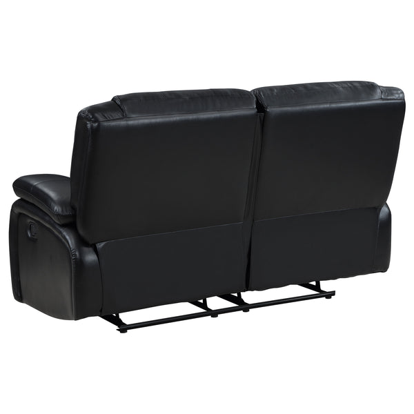 English Elm Elodie Black Upholstered Motion Reclining Loveseat - Modern Comfort With Plush Arms & Elegant Design B062P354076