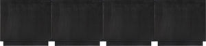 Meridian Furniture Navona Art Deco Oak Veneer Modular Buffet with Curved Doors for Dining Room Storage Black 126 inches 77001Black-T-4PC