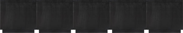 Meridian Furniture Navona Art Deco Oak Veneer Modular Buffet with Curved Doors for Dining Room Storage Black 157.5 inches 77001Black-T-5PC