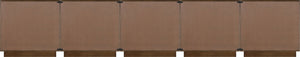 Meridian Furniture Navona Art Deco Oak Veneer Modular Buffet with Curved Doors for Dining Room Storage Brown 157.5 inches 77001Brown-T-5PC