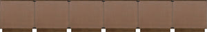 Meridian Furniture Navona Art Deco Oak Veneer Modular Buffet with Curved Doors for Dining Room Storage Brown 189 inches 77001Brown-T-6PC
