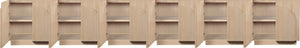 Meridian Furniture Navona Art Deco Oak Veneer Modular Buffet with Curved Doors for Dining Room Storage Natural 189 inches 77001Natural-T-6PC