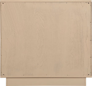 Meridian Furniture Navona Art Deco Oak Veneer Modular Buffet with Curved Doors for Dining Room Storage Natural 31.5 inches 77001Natural-T