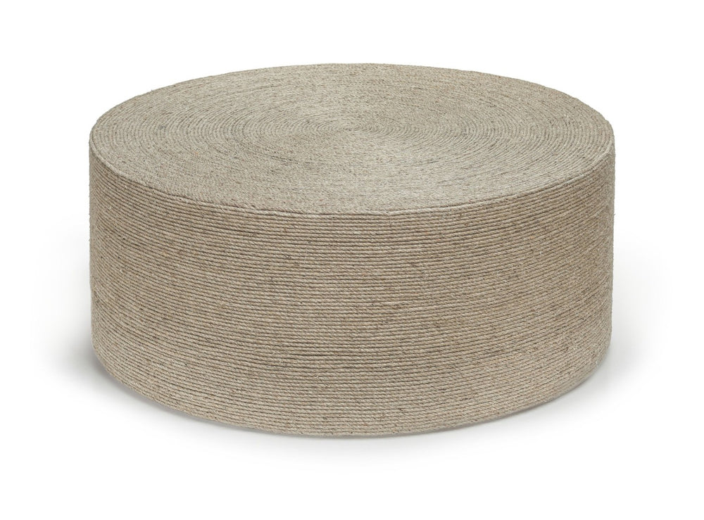 Meridian Furniture Meadow Hand-wrapped Jute Round Coffee Table Artisan Coastal Boho Living Room Accent 77003Natural-CT