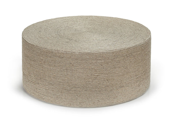 Meridian Furniture Meadow Hand-wrapped Jute Round Coffee Table Artisan Coastal Boho Living Room Accent 77003Natural-CT