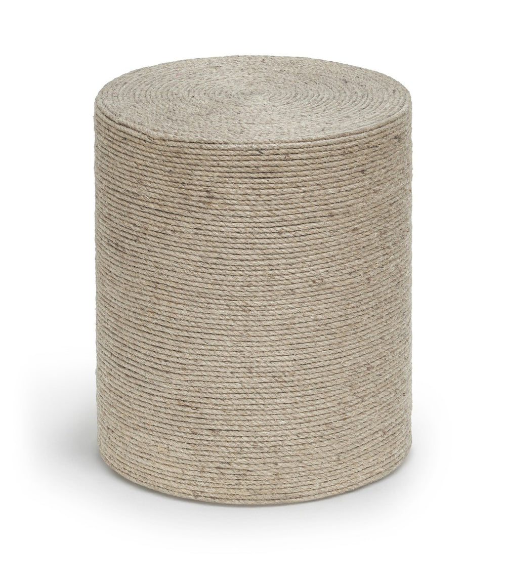 Meridian Furniture Meadow Hand-wrapped Jute Rope End Table with Iron Frame Coastal Boho Accent 77003Natural-ET