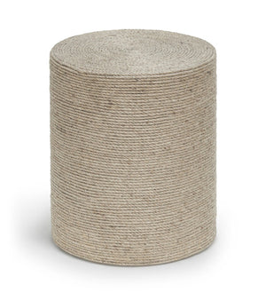 Meridian Furniture Meadow Hand-wrapped Jute Rope End Table with Iron Frame Coastal Boho Accent 77003Natural-ET