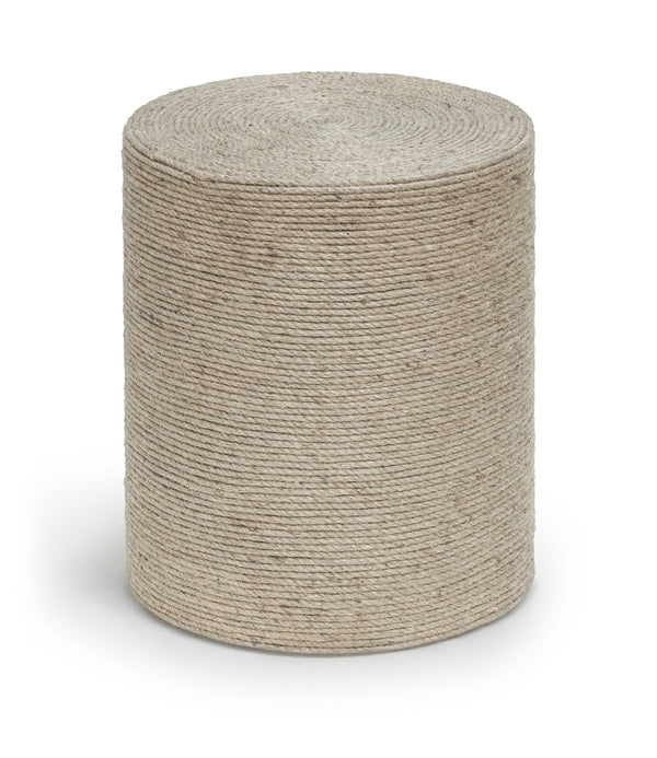Meridian Furniture Meadow Hand-wrapped Jute Rope End Table with Iron Frame Coastal Boho Accent 77003Natural-ET