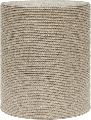 Meridian Furniture Meadow Hand-wrapped Jute Rope End Table with Iron Frame Coastal Boho Accent 77003Natural-ET