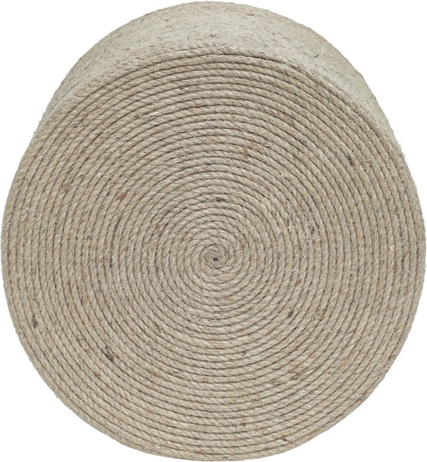 Meridian Furniture Meadow Hand-wrapped Jute Rope End Table with Iron Frame Coastal Boho Accent 77003Natural-ET