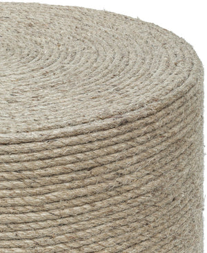 Meridian Furniture Meadow Hand-wrapped Jute Rope End Table with Iron Frame Coastal Boho Accent 77003Natural-ET