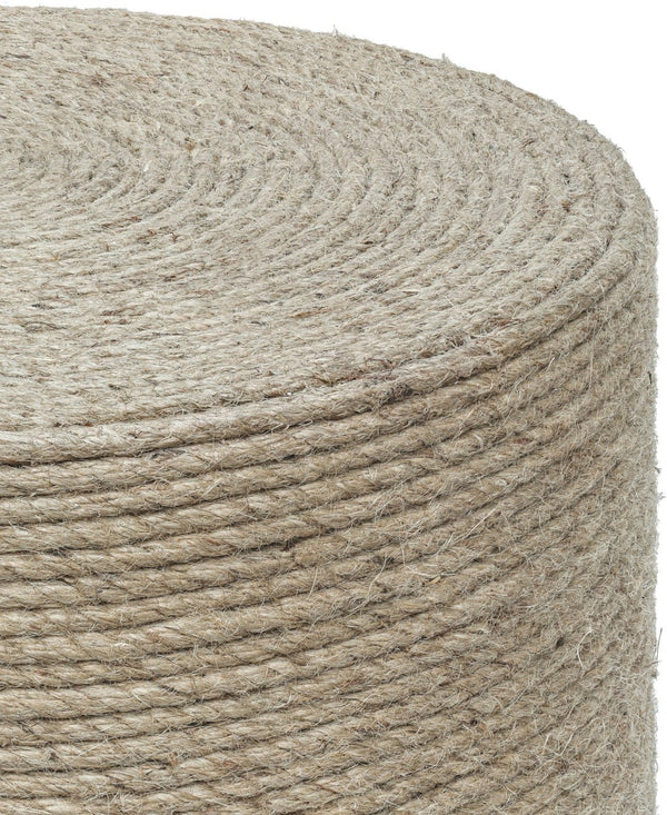 Meridian Furniture Meadow Hand-wrapped Jute Rope End Table with Iron Frame Coastal Boho Accent 77003Natural-ET