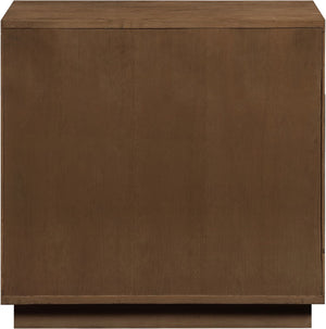 Meridian Furniture Aveline Fluted Oak Veneer Modular Buffet Sideboard with Curved Silhouette for Dining Rooms Brown 31.5" W (1pc) 77006Brown-T