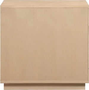 Meridian Furniture Aveline Fluted Oak Veneer Modular Buffet Sideboard with Curved Silhouette for Dining Rooms Natural 31.5" W (1pc) 77006Natural-T