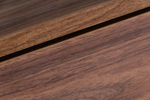 VIG Furniture Asus Italian Walnut Chest - 5-Drawer Matte Walnut Veneer, Soft-Close Ball Bearings, No Assembly VGACASUS-CHEST-WAL