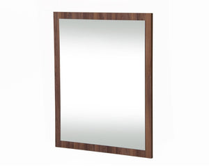 VIG Furniture Asus Italian Walnut Mirror — Made In Italy, Vertical Matte Veneer Frame, Wall Or Dresser Mountable, 33.4" X 39.3" VGACASUS-MIR-WAL