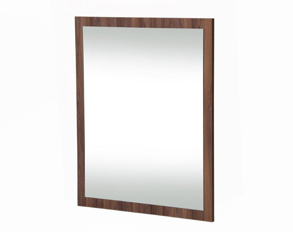 VIG Furniture Asus Italian Walnut Mirror — Made In Italy, Vertical Matte Veneer Frame, Wall Or Dresser Mountable, 33.4" X 39.3" VGACASUS-MIR-WAL