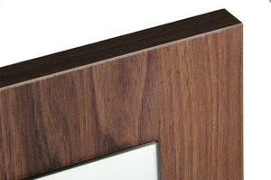 VIG Furniture Asus Italian Walnut Mirror — Made In Italy, Vertical Matte Veneer Frame, Wall Or Dresser Mountable, 33.4" X 39.3" VGACASUS-MIR-WAL
