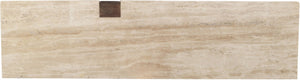 Meridian Furniture Pietra Travertine Top Mango Wood Buffet with Fluted Drum Base Art Deco Sideboard 77015Brown