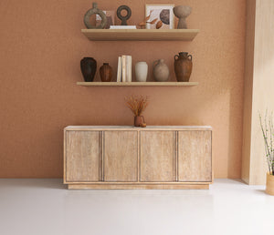 Cyrus White Sideboard/Buffet 77018Oak Meridian Furniture