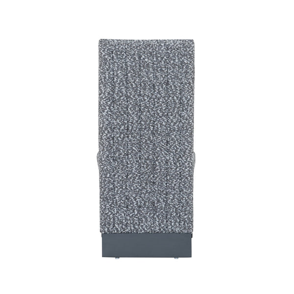 English Elm STACEYWHITE/GREY Modern 2PK Dining Chair Set with Bouclé Upholstery, Solid Wood Frame, Extended Back Comfort B201P342838