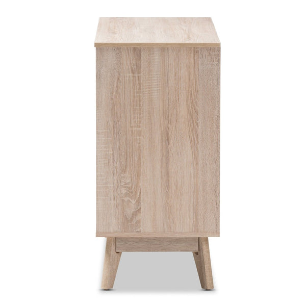 Baxton Studio Baxton Studio Fella Mid-Century Modern 6-Drawer Dresser in Two-Tone Oak & Grey for Stylish Storage FLDT00805-Hana Oak/Dark Grey-Dresser