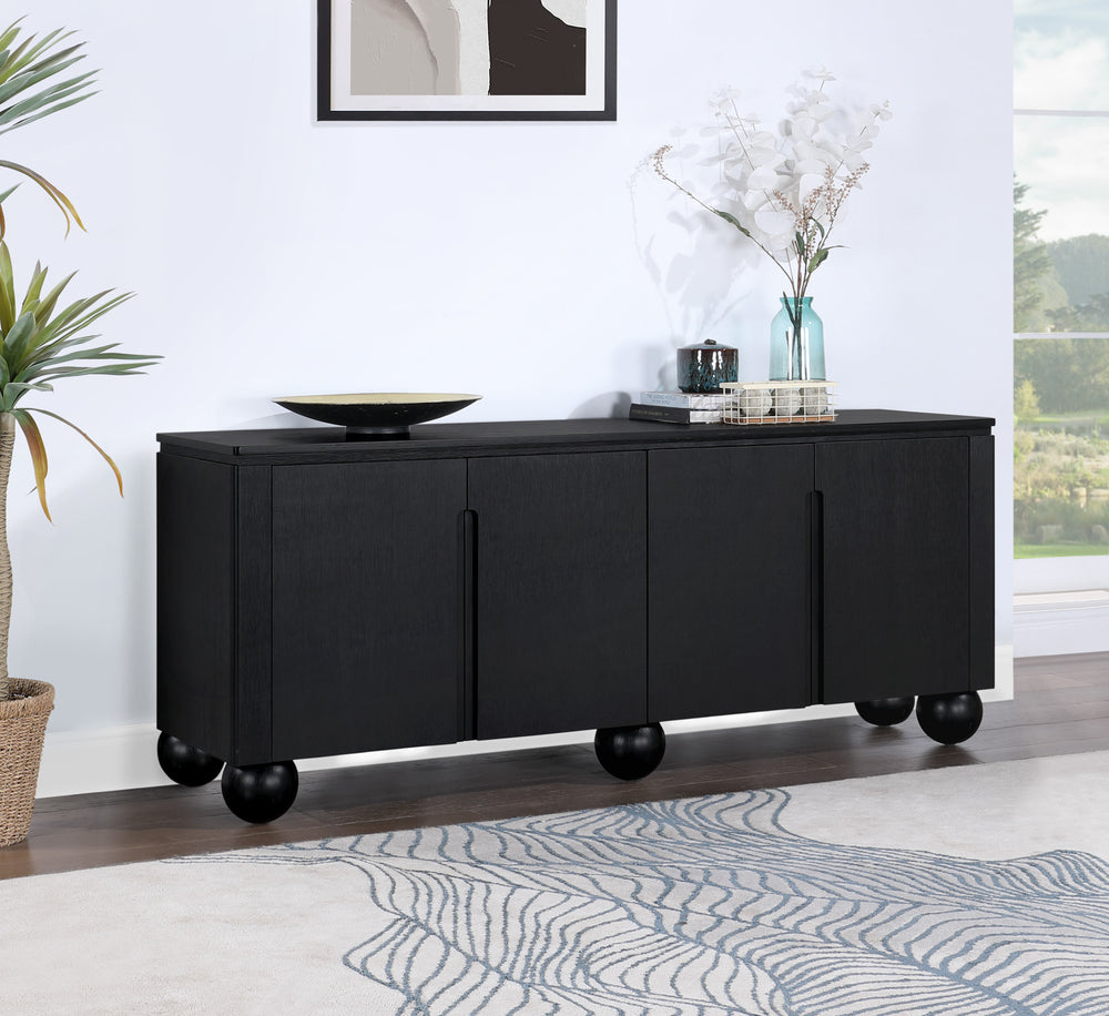 Cardiff Black Sideboard/Buffet 77023Black Meridian Furniture