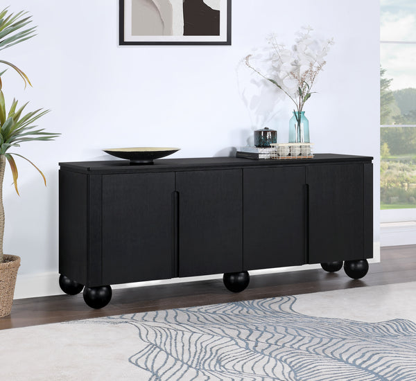 Cardiff Black Sideboard/Buffet 77023Black Meridian Furniture