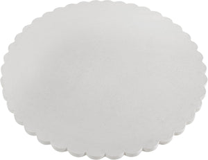 Meridian Furniture Petalia Round Concrete Dining Table Art Deco Sculptural Design for Indoor Outdoor Use Cream 60 inches 77032Cream-DT60