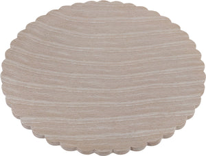 Meridian Furniture Petalia Round Concrete Dining Table Art Deco Sculptural Design for Indoor Outdoor Use Travertine 54 inches 77032Travertine-DT54