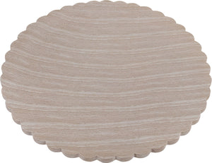 Meridian Furniture Petalia Round Concrete Dining Table Art Deco Sculptural Design for Indoor Outdoor Use Travertine 60 inches 77032Travertine-DT60