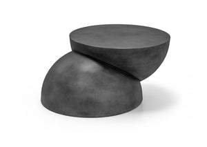 Meridian Furniture Boulder Sculptural Iron Coffee Table with Antique Finish for Modern Eclectic Living Rooms Black 77034Black-CT