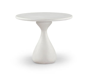 Meridian Furniture Sano Round Concrete Pedestal Dining Table Art Deco Sculptural Base Indoor Outdoor Use Cream 36 inches 77041Cream-DT36
